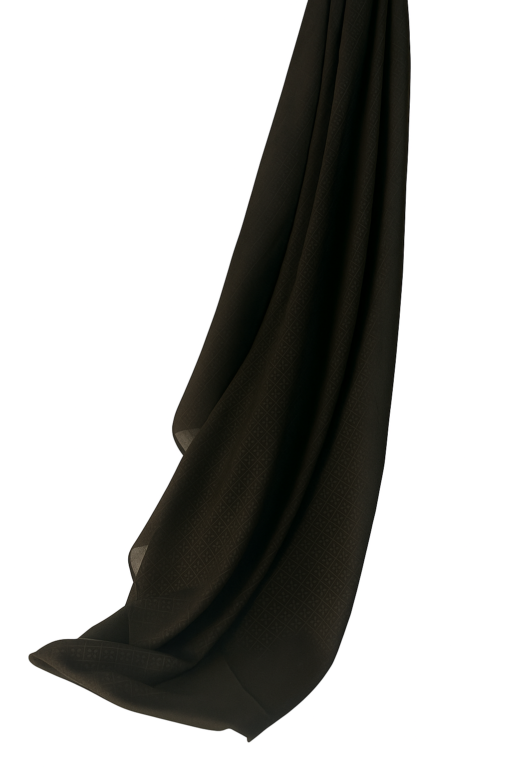 Embossed Hijab - Black