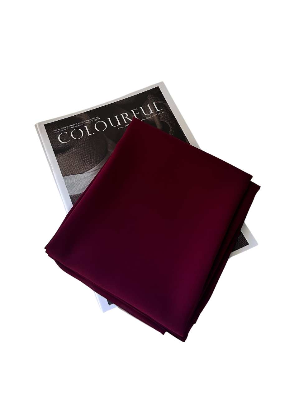 Burgundy chiffon hijab for women – soft, lightweight and elegant