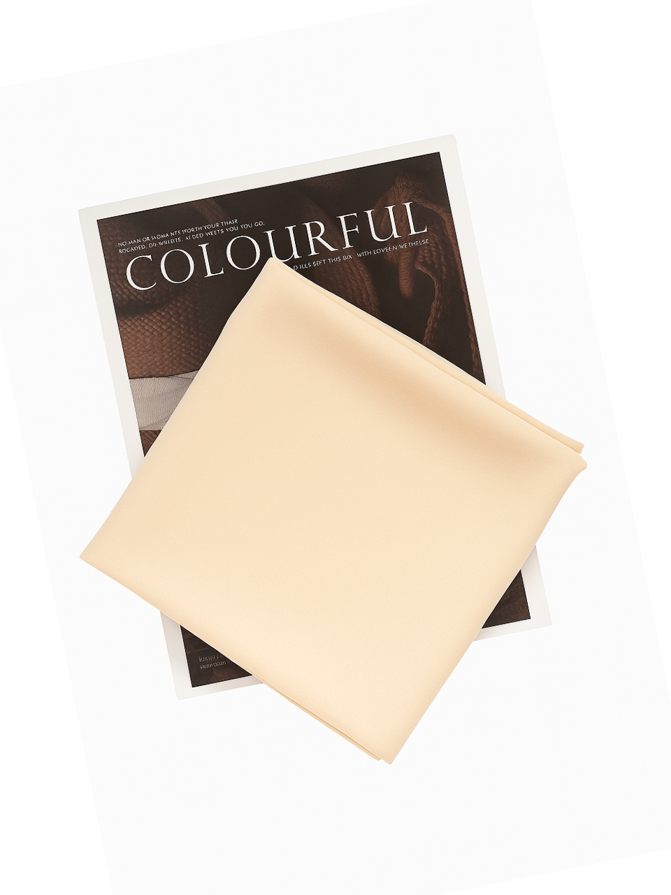 Cream chiffon hijab fabric – smooth, lightweight and airy