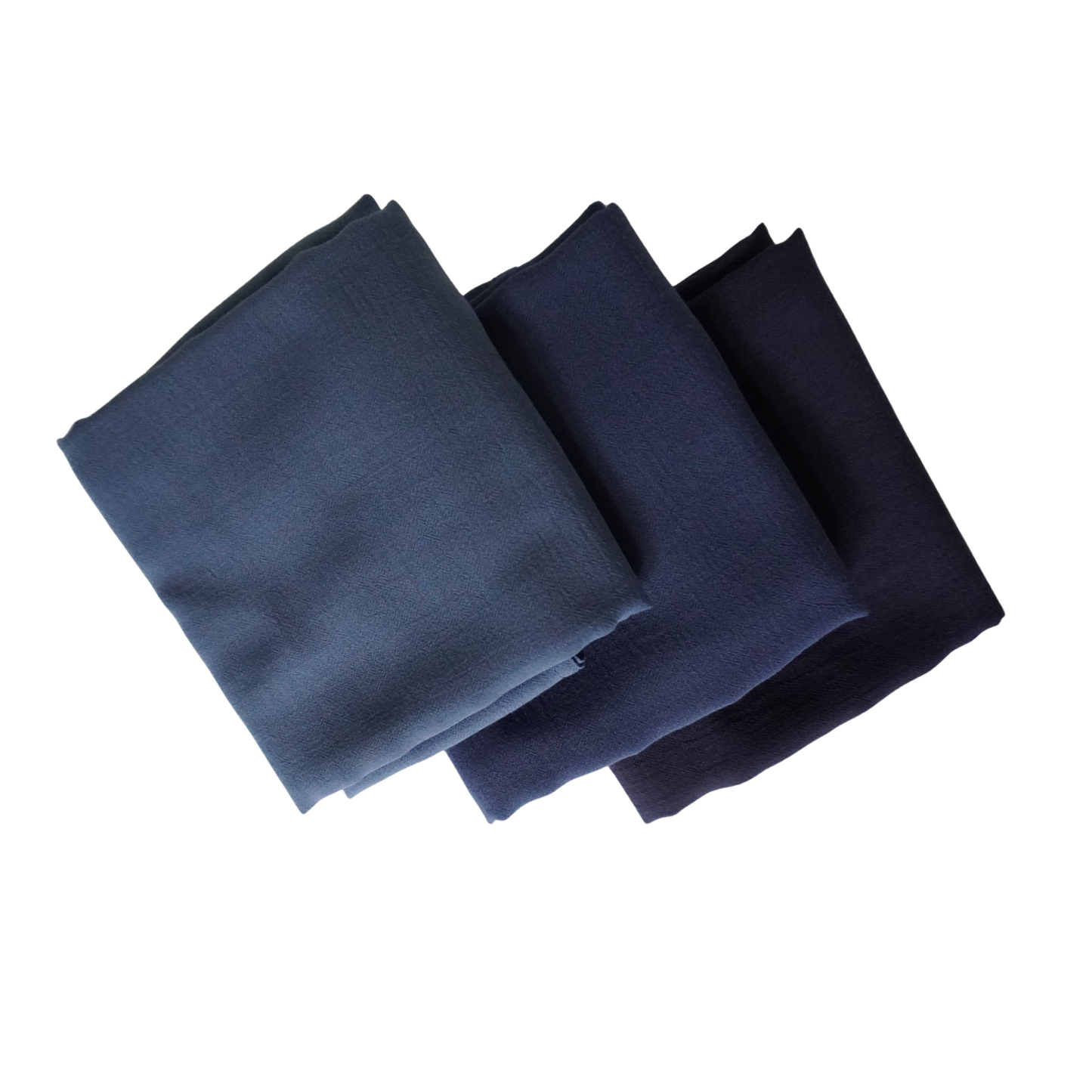 3 Pack Crinkle Hijab Blue Set