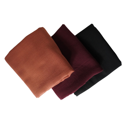 3 Pack Crinkle Hijab Dark Set
