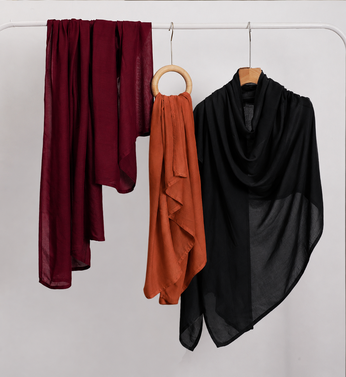 3 Pack Crinkle Hijab Dark Set