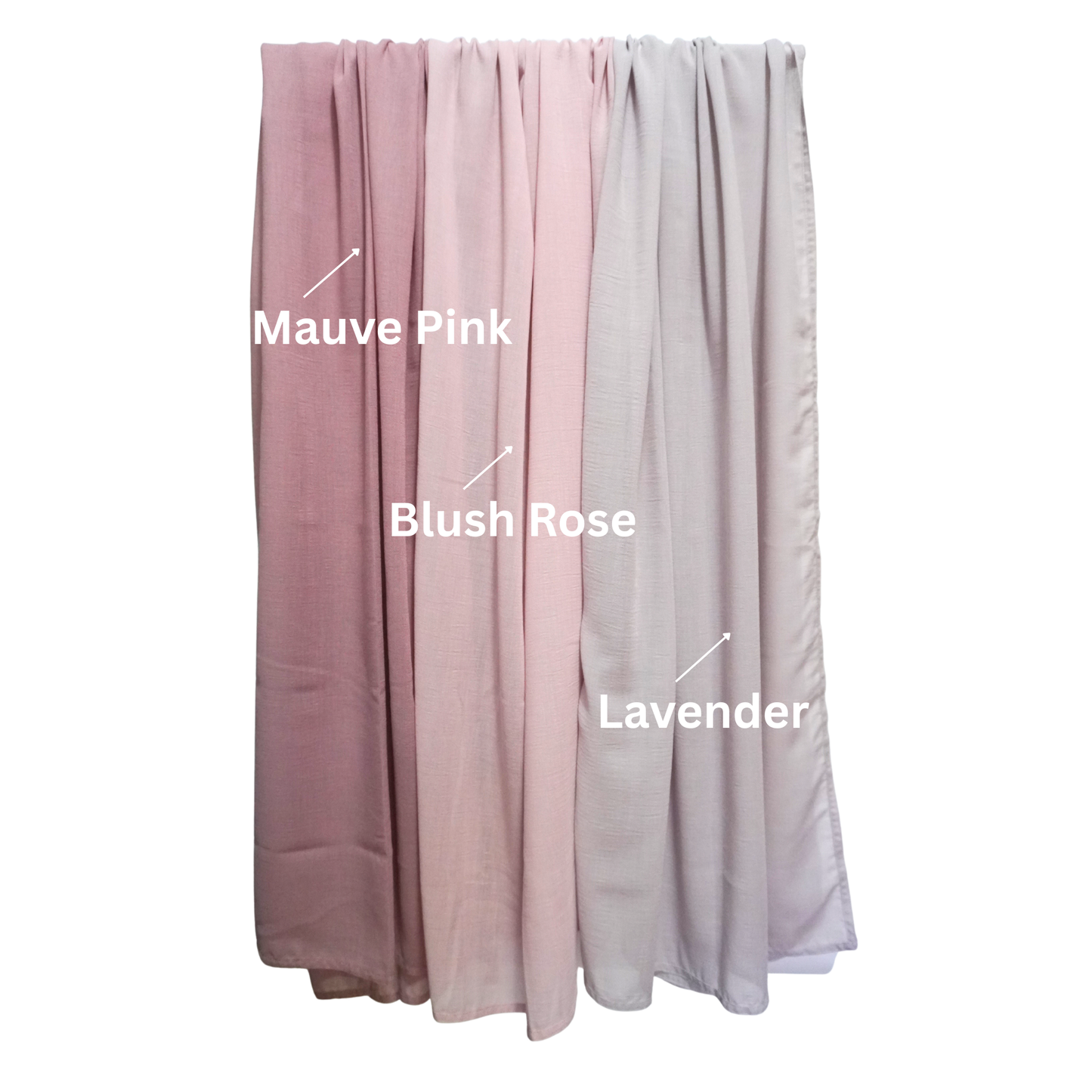 3 Pack Crinkle Hijab Soft Pastel Set