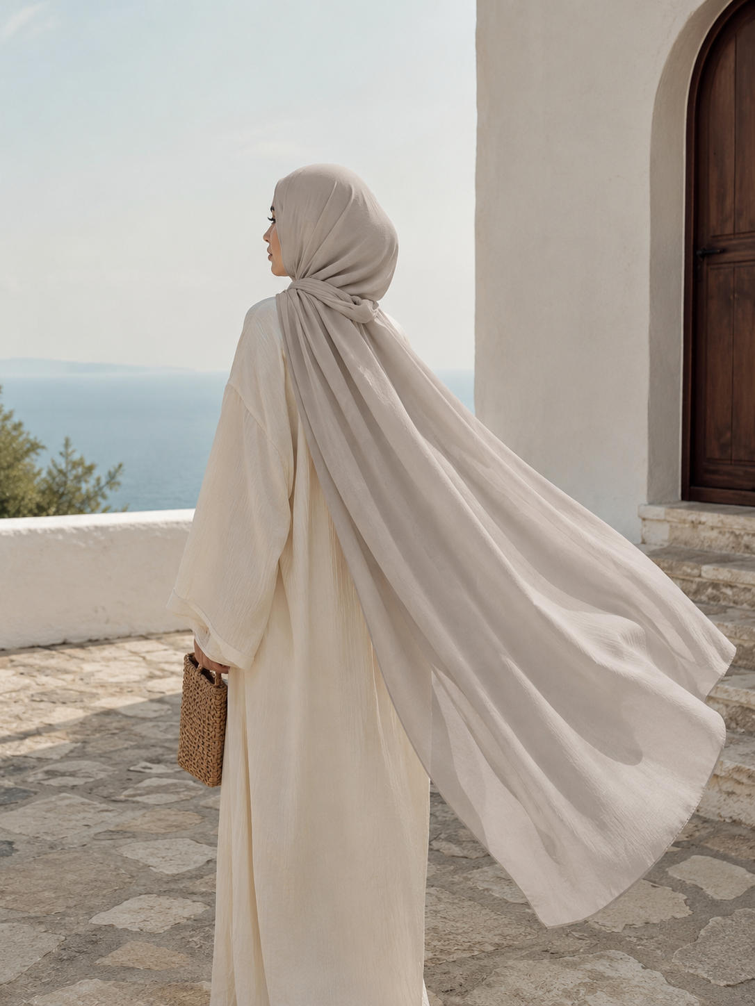 Crinkle Hijab-Soft Ivory