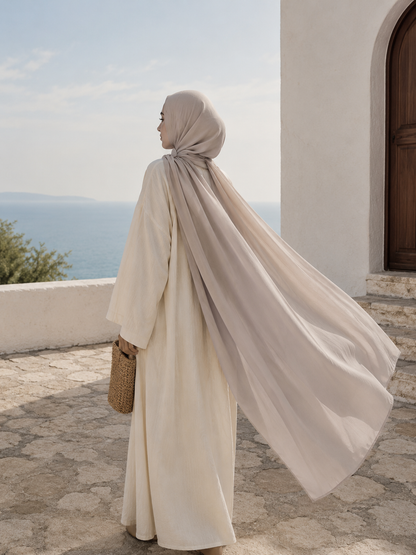 Crinkle Hijab-Misty Taupe