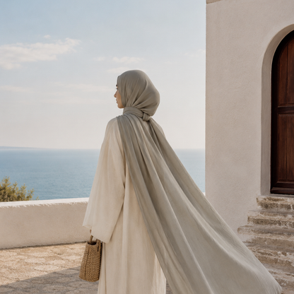 Crinkle Hijab-Olive Sage