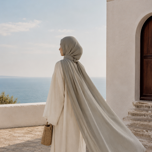 Crinkle Hijab-Olive Sage