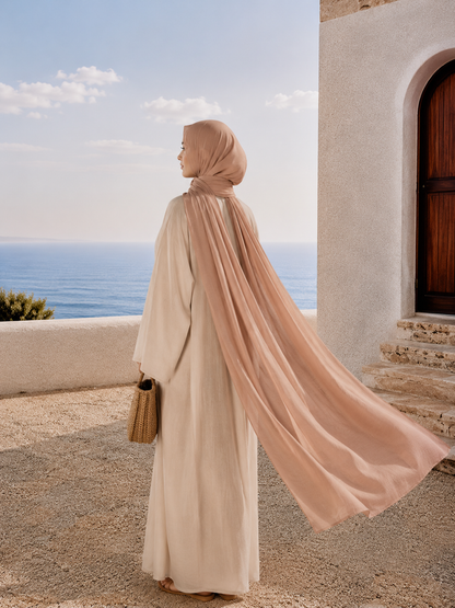 Crinkle Hijab-Caramel Brown