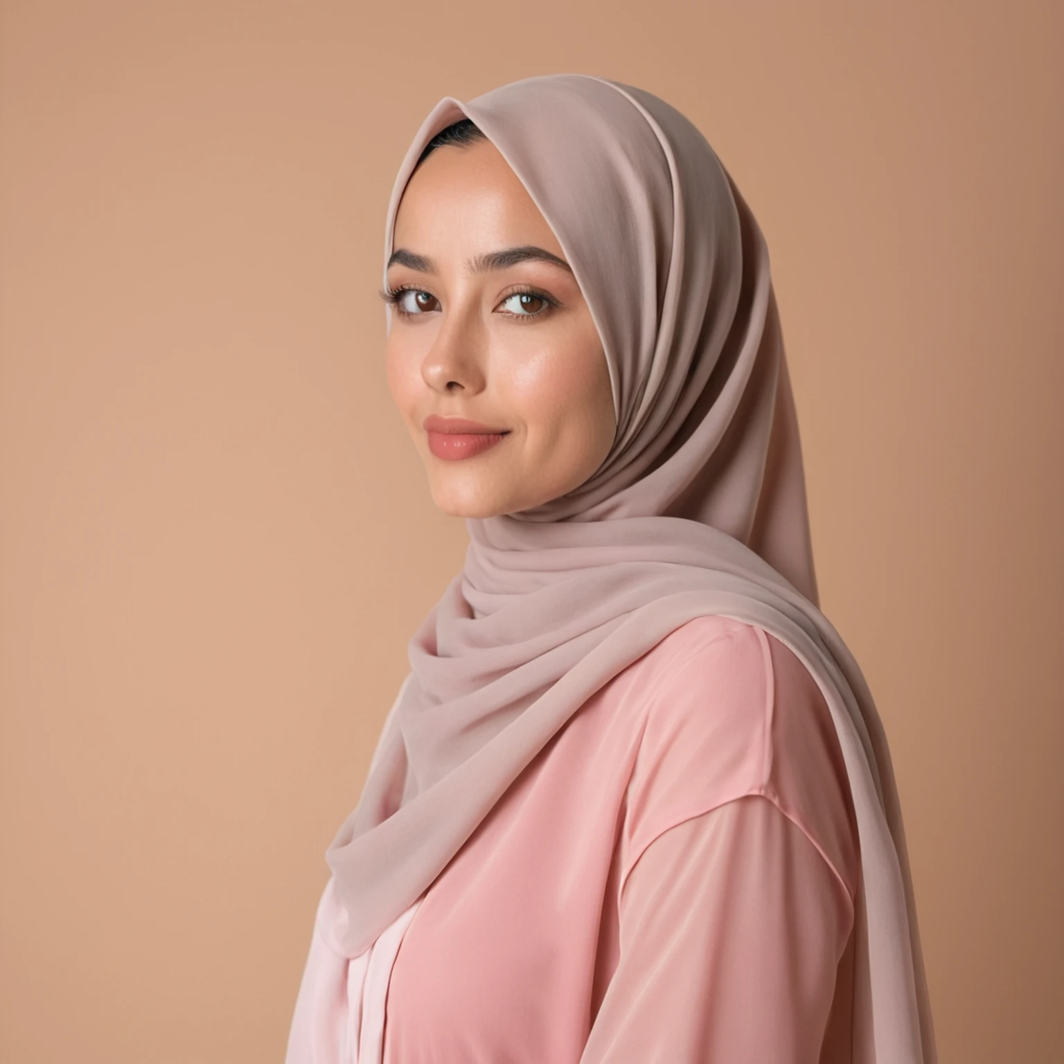Dusty pink chiffon hijab for women – soft, lightweight and elegant
