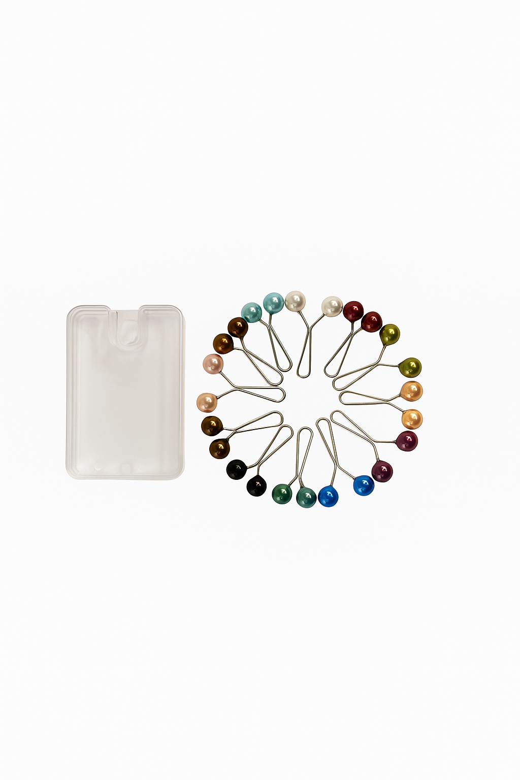 Pearl Hijab Pins 12 Pieces Multicolour Set