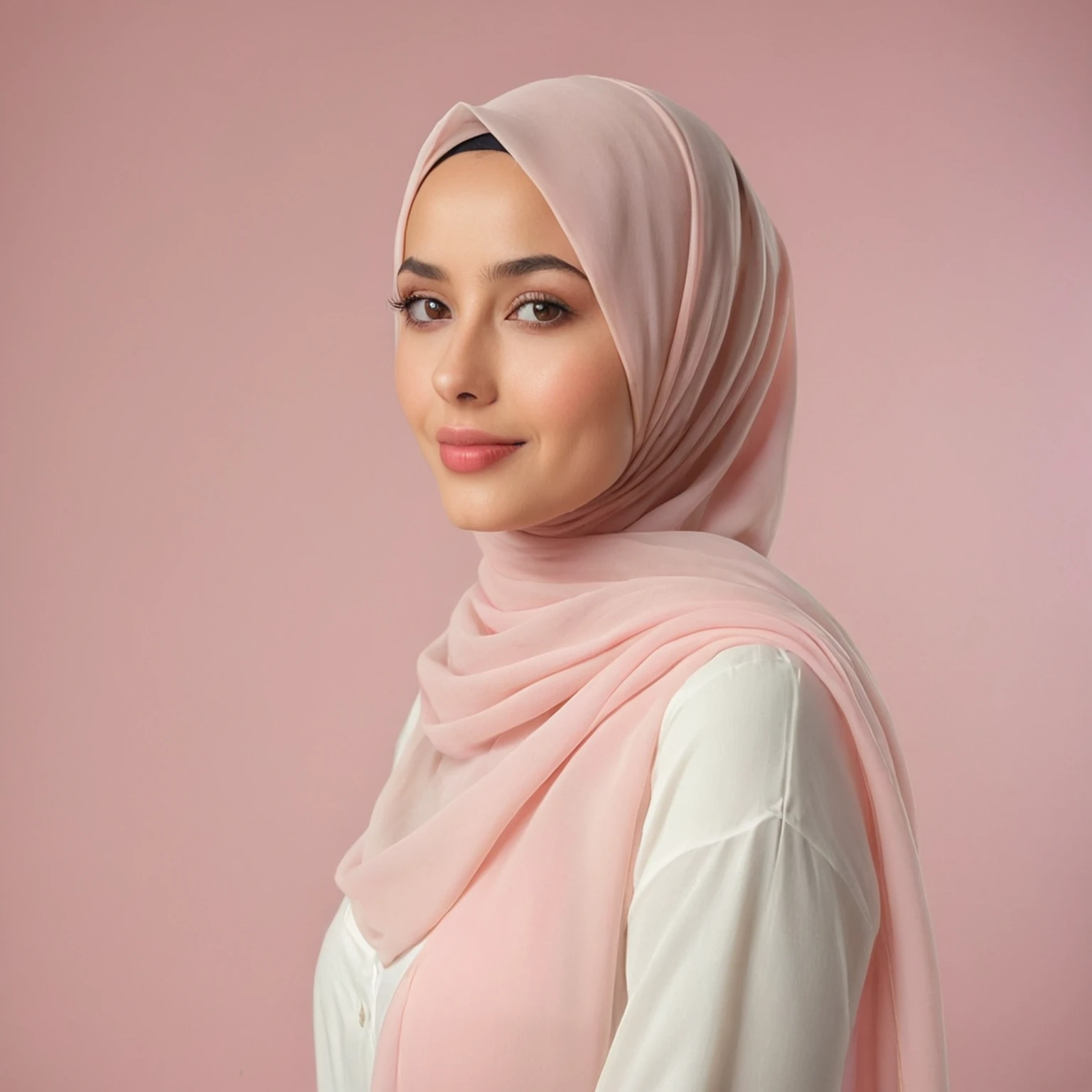 Misty Rose chiffon hijab for women – soft, lightweight and elegant