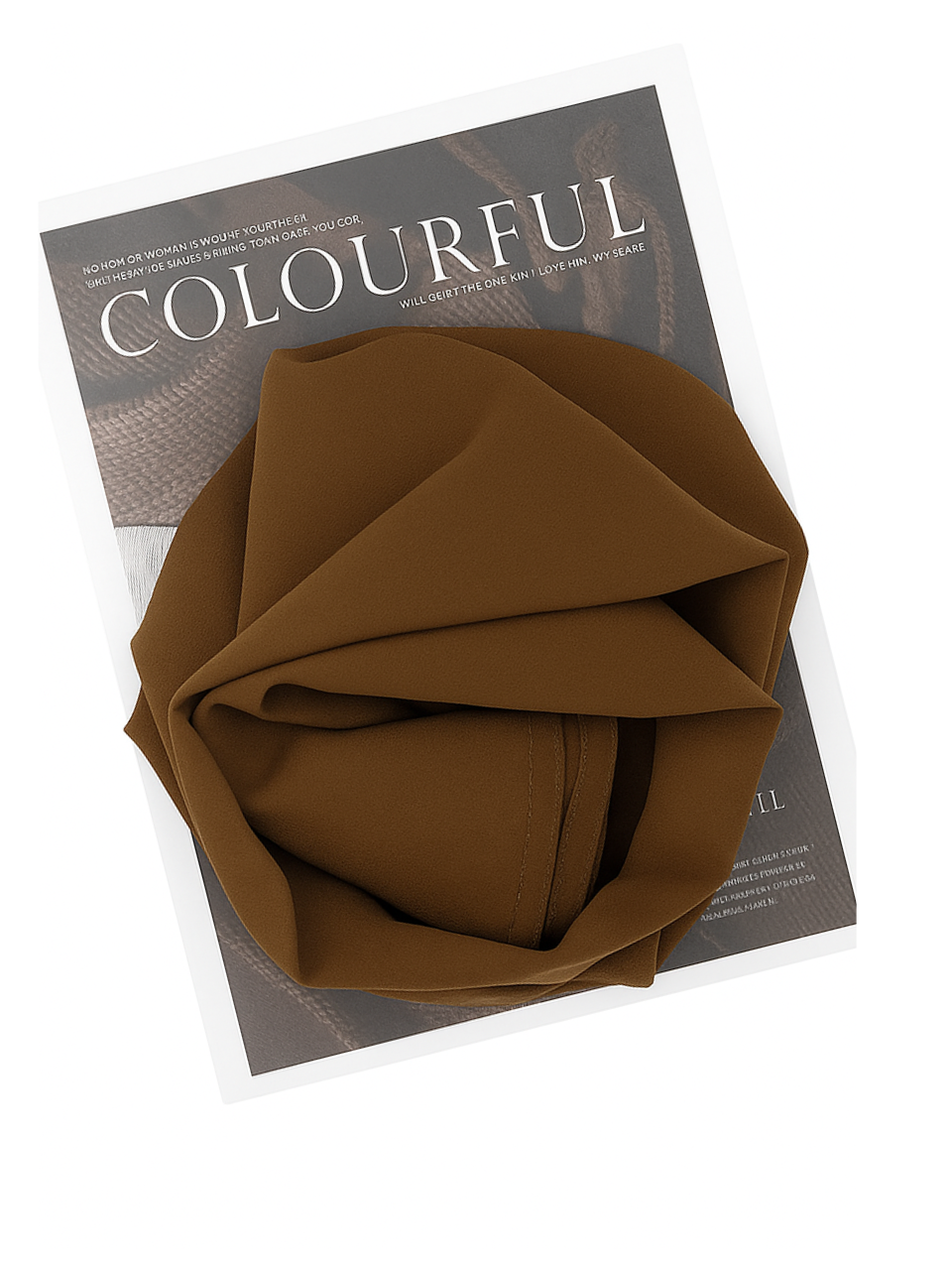 Brown chiffon hijab for women – soft, lightweight and elegant