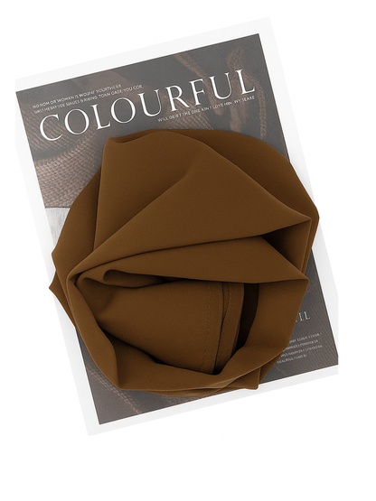 Brown chiffon hijab for women – soft, lightweight and elegant