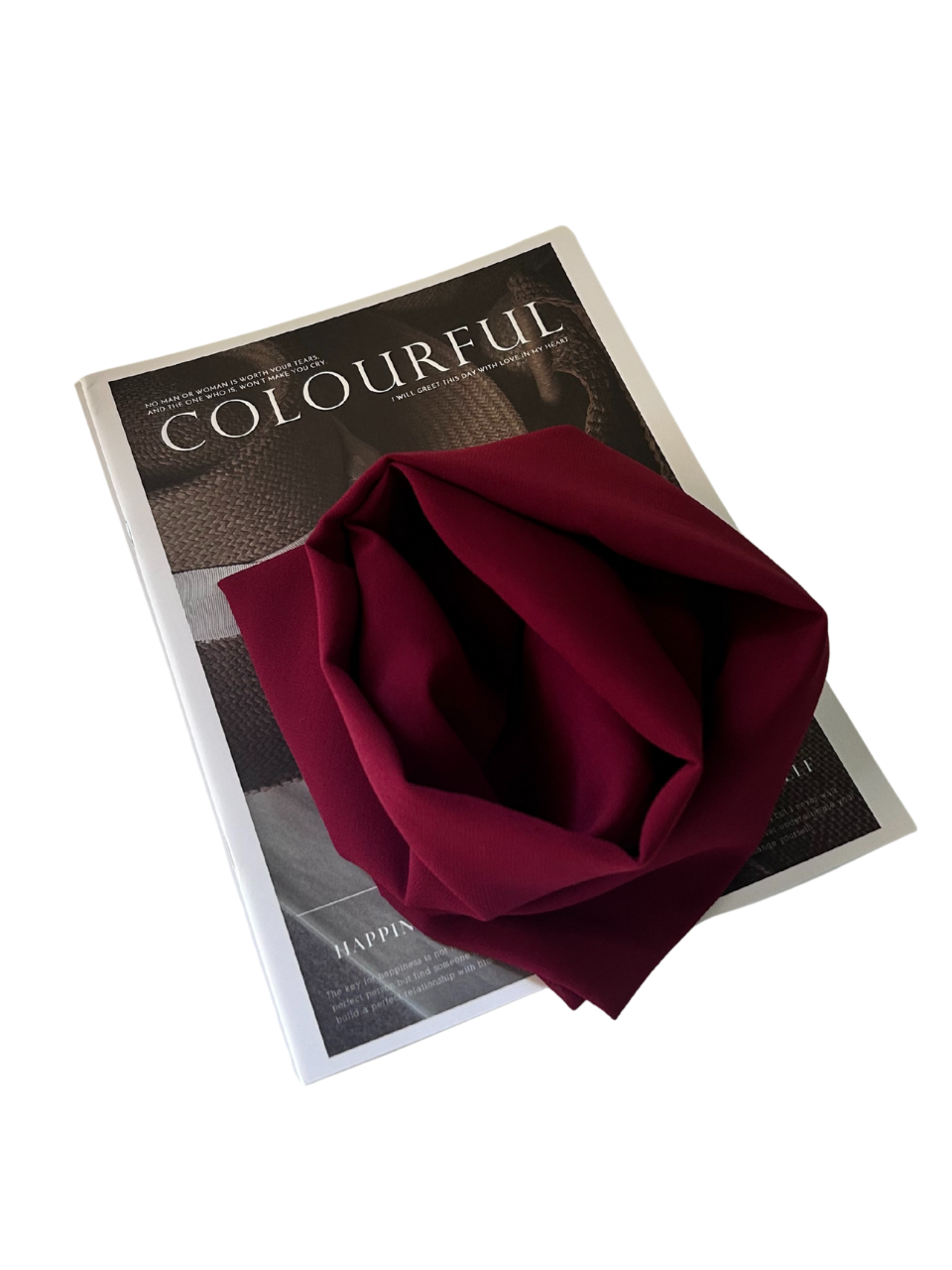 Burgundy chiffon hijab for women – soft, lightweight and elegant