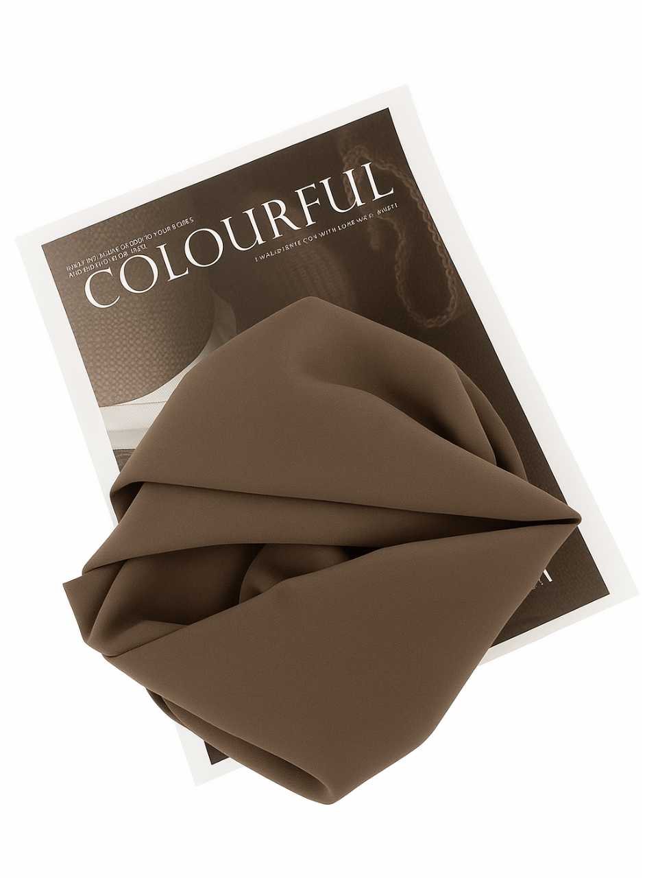 Cocoa brown chiffon hijab for women – soft, lightweight and elegant