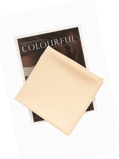Cream chiffon hijab fabric – smooth, lightweight and airy