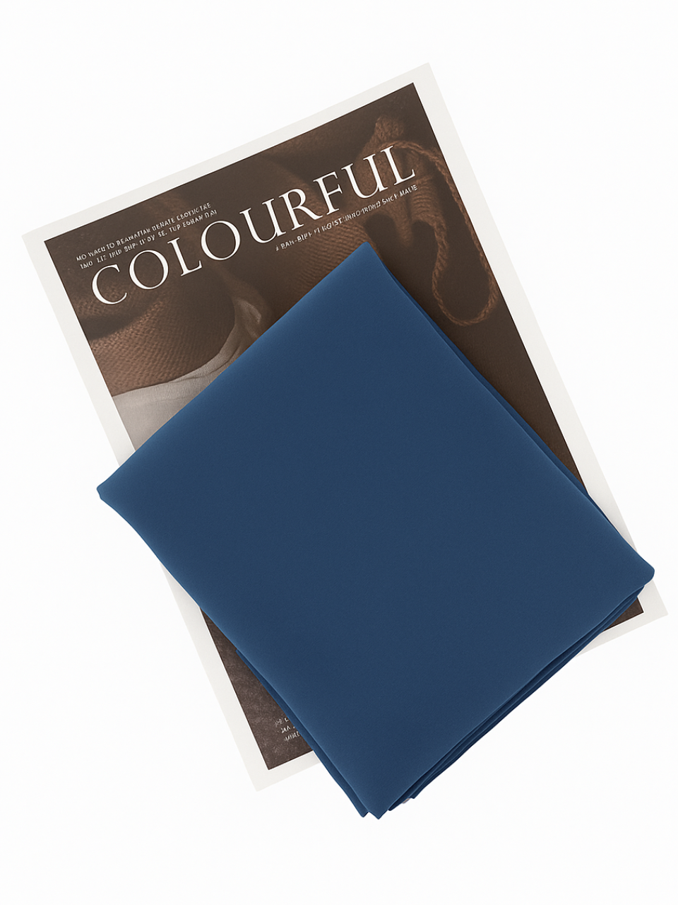 Denim blue chiffon hijab for women – soft, lightweight and elegant