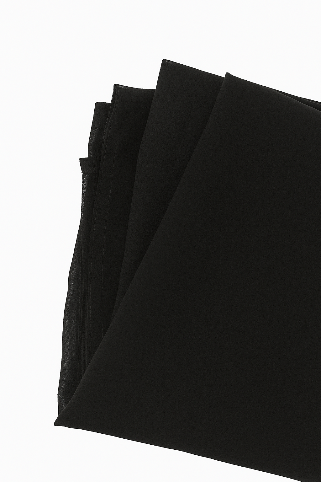 Black chiffon hijab for women – soft, lightweight and elegant