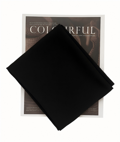 Black chiffon hijab for women – soft, lightweight and elegant