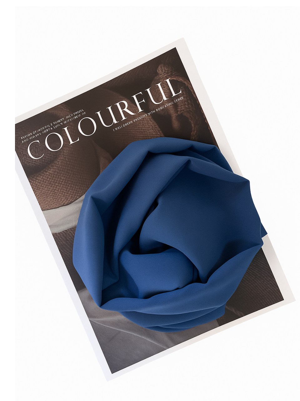 Denim blue chiffon hijab for women – soft, lightweight and elegant