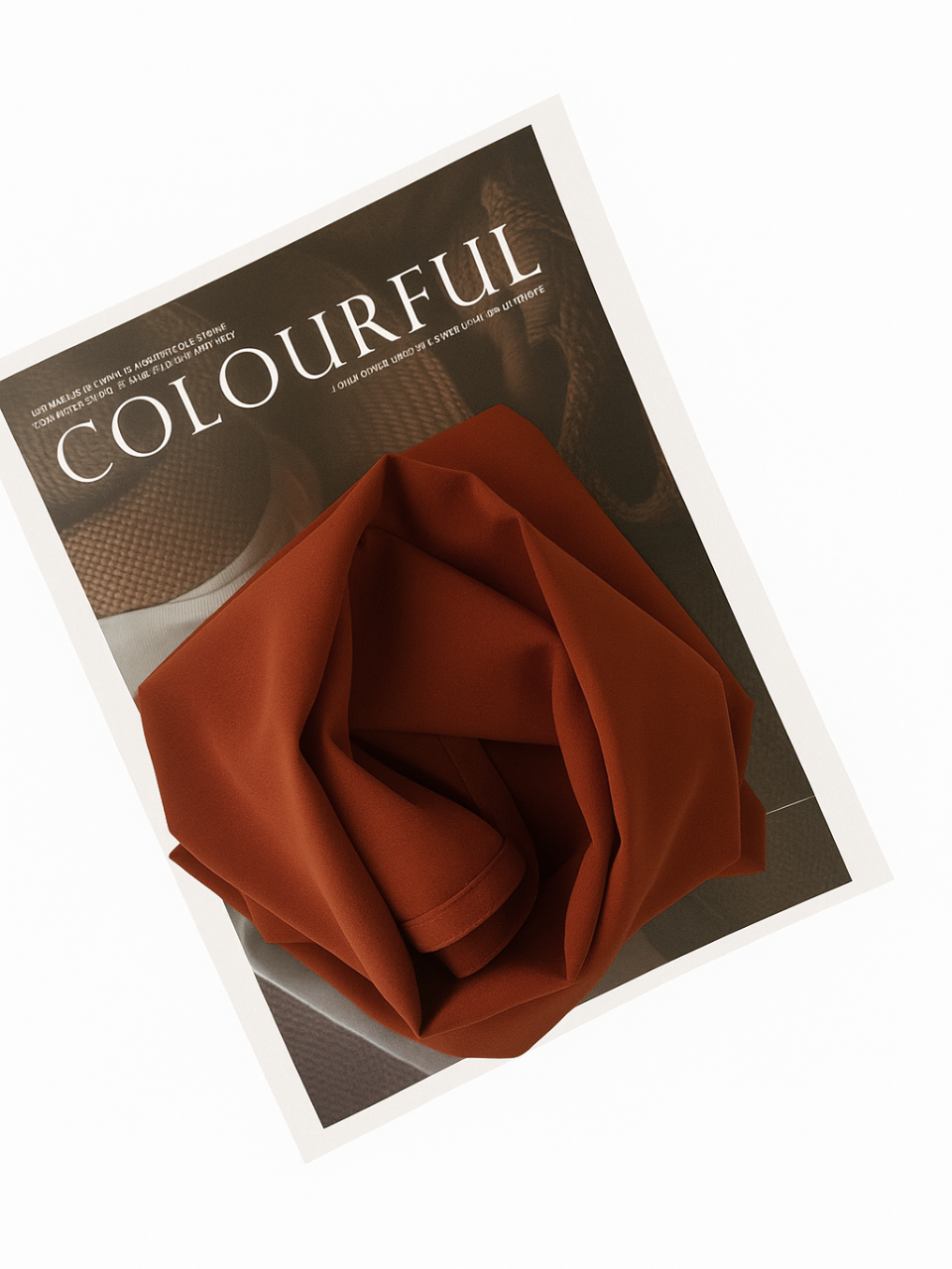 Fire brick chiffon hijab for women – soft, lightweight and elegant