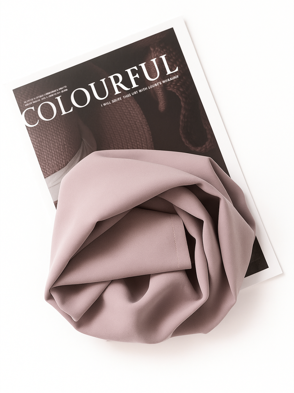 Lavender chiffon hijab rolled display – soft breathable chiffon